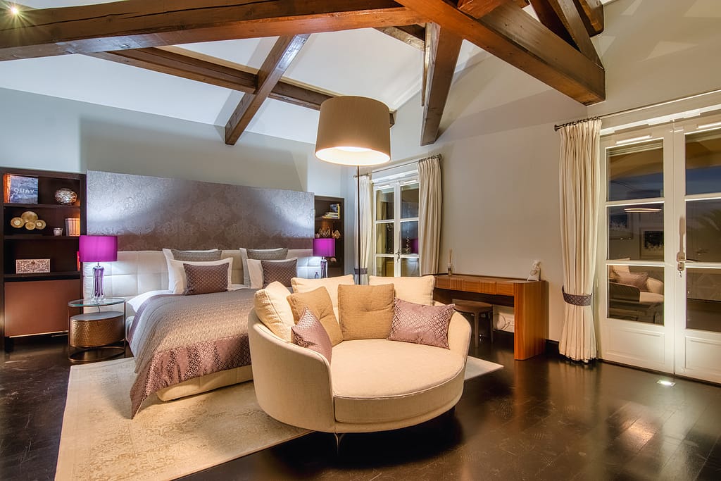 New Villa with Sunset Views in Saint Tropez Master Bedroom