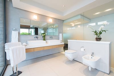 Master bathroom at villa 3, Samsara private estate, Kamala, Phuket, Thailand