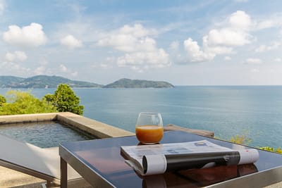 Terrace of master bedroom at villa 3, Samsara private estate, Kamala, Phuket, Thailand