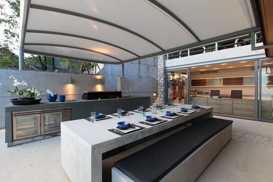 BBQ area and outdoor dining at villa 3, Samsara private estate, Kamala, Phuket, Thailand