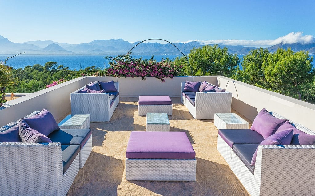 luxury villa in Pollensa roof terrace
