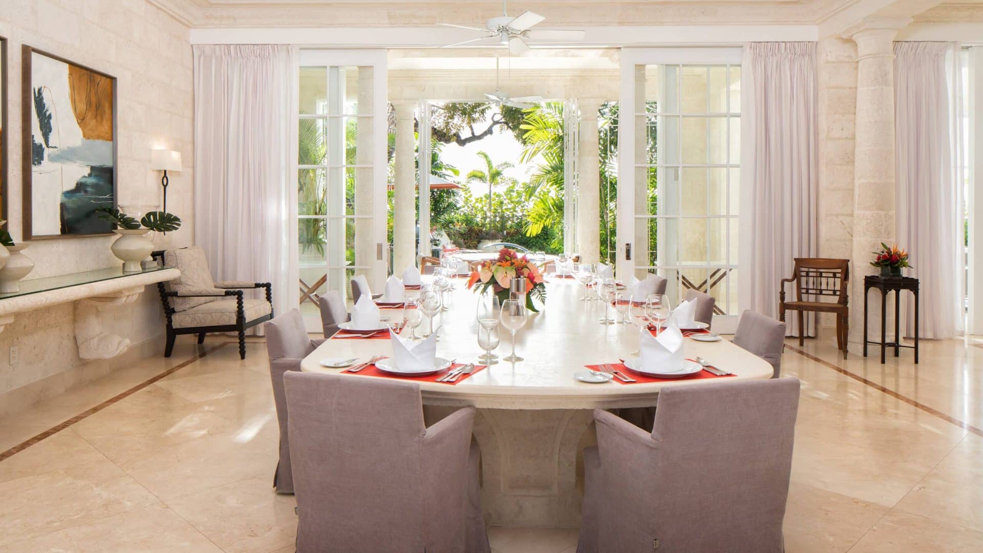 Villa Paynes Bay Barbados dining